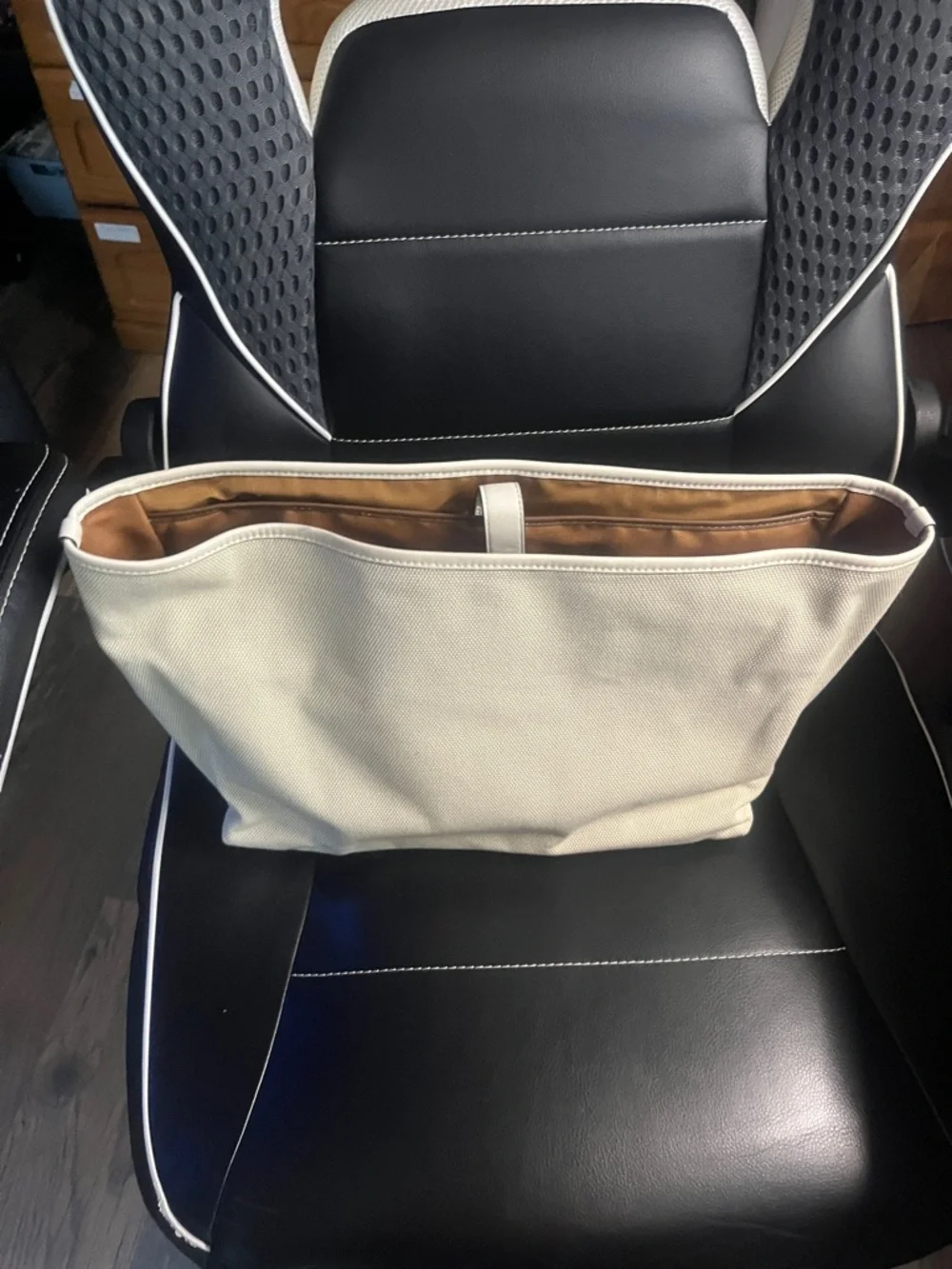 Canvas Tote Bag in Cream - Unbranded